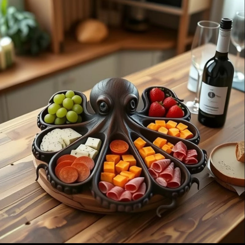 Rustic Octopus Charcuterie Platter