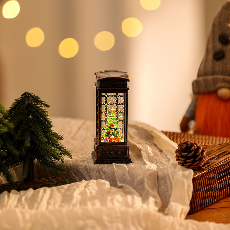 Christmas wax candle holder lamp