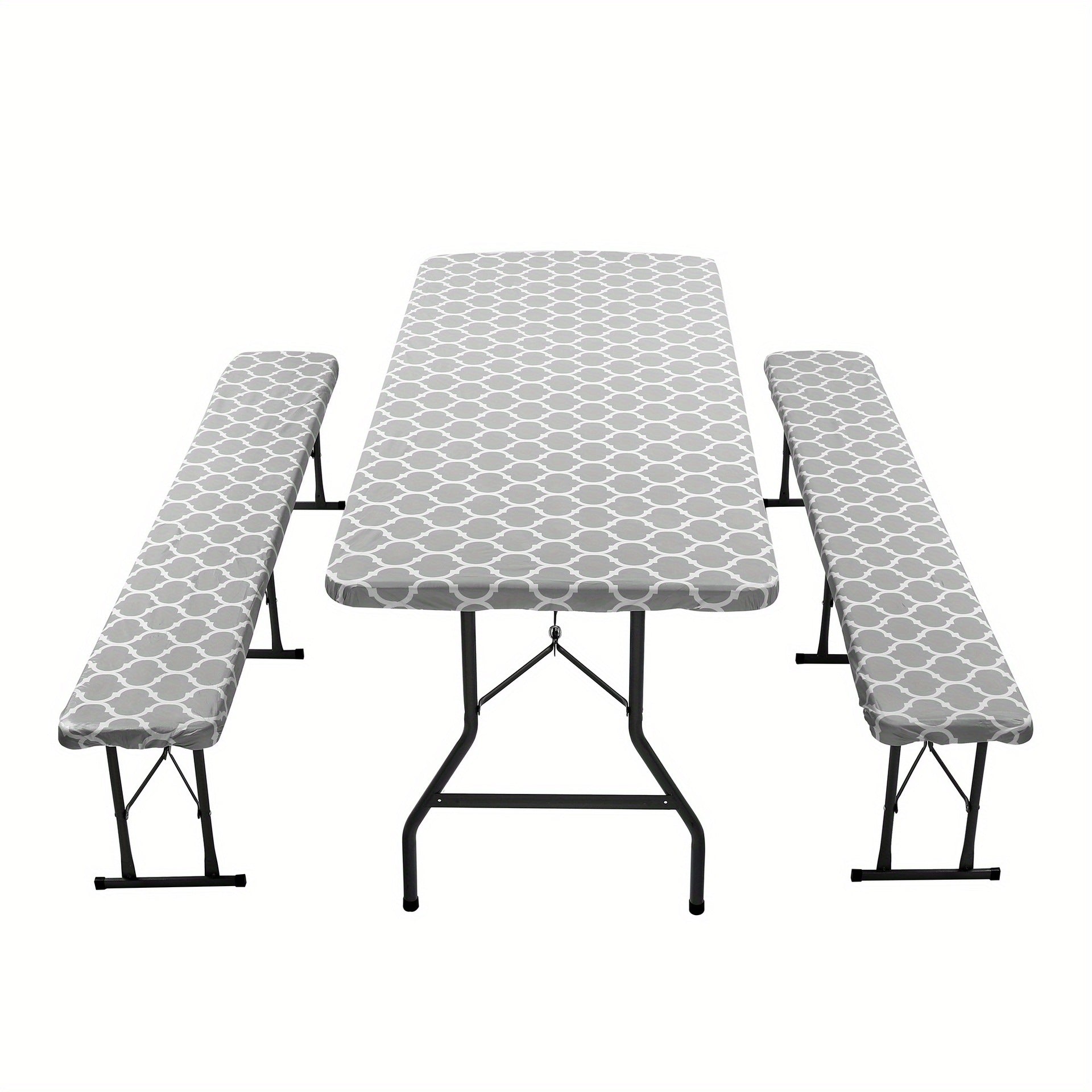 Outdoor courtyard waterproof, oil-proof and stain-proof tablecloth three-piece set