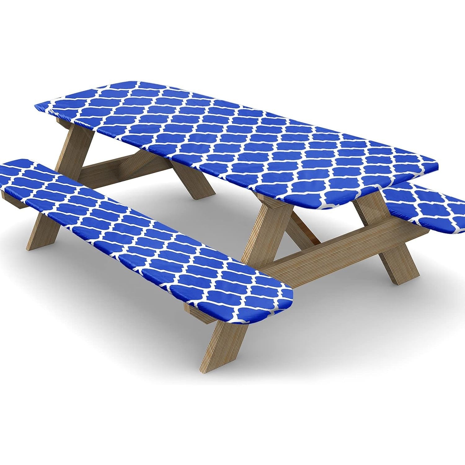 Outdoor courtyard waterproof, oil-proof and stain-proof tablecloth three-piece set