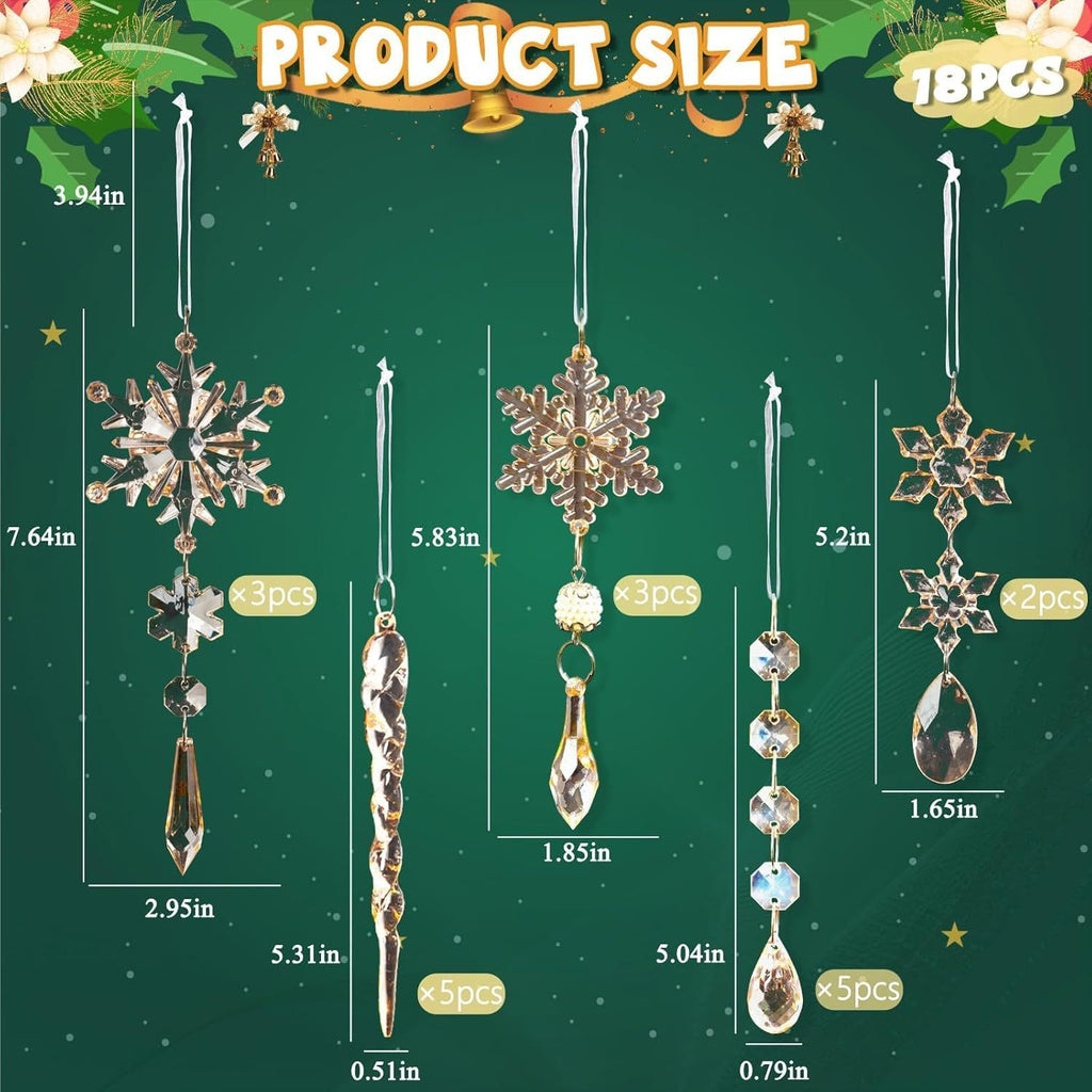 🎄Christmas snowflakes and icicle decoration ornaments❄️