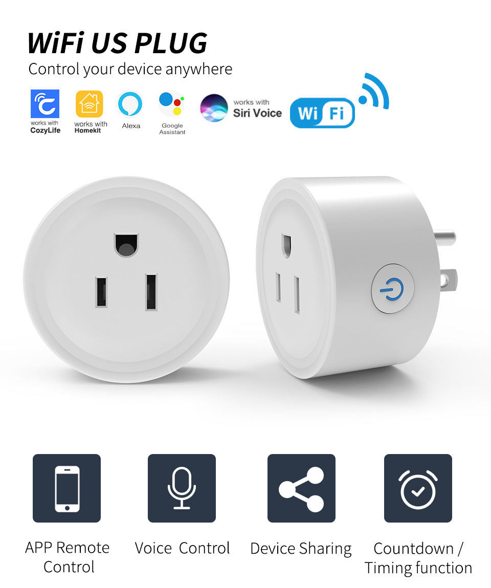 HomeKit US-Spec Smart Plug WiFi Socket with Siri Voice Control and Cozylife APP Remote Operation, ETL and FCC Certified
