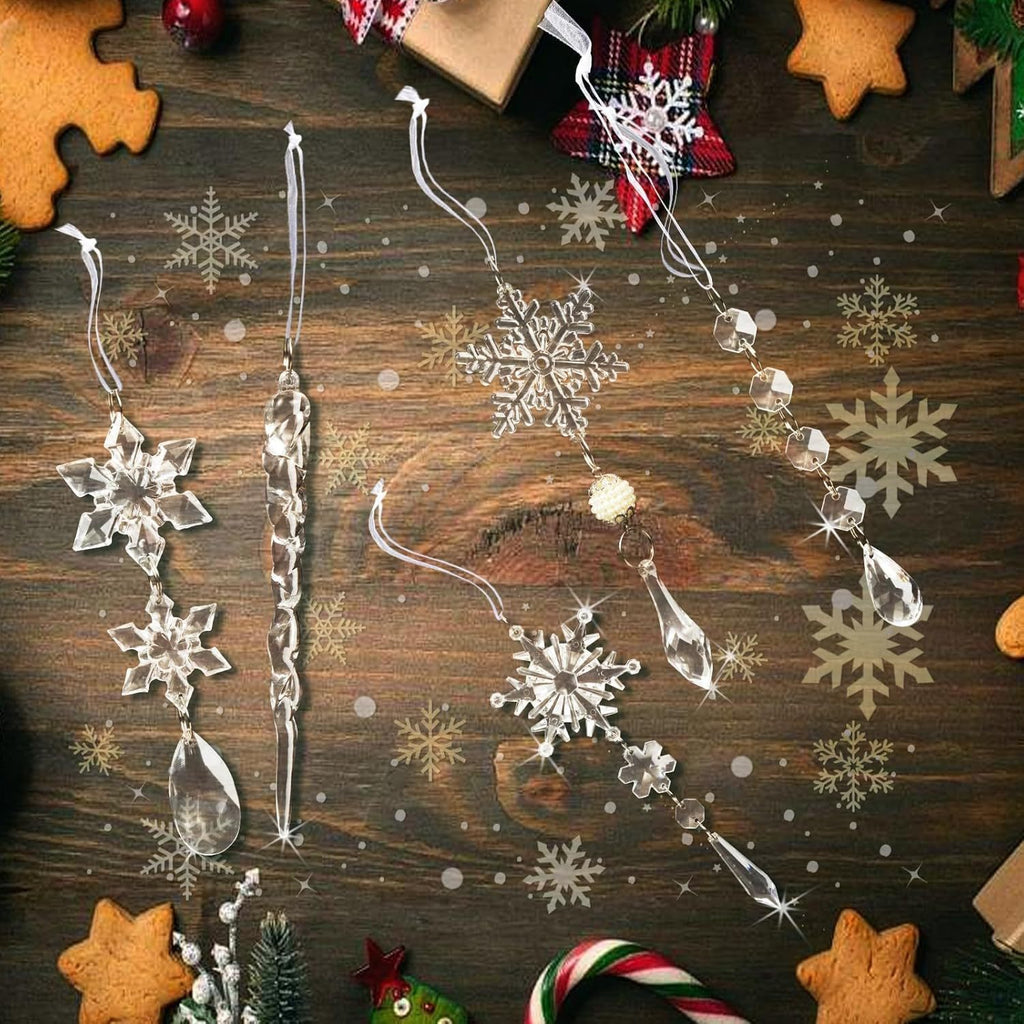 🎄Christmas snowflakes and icicle decoration ornaments❄️