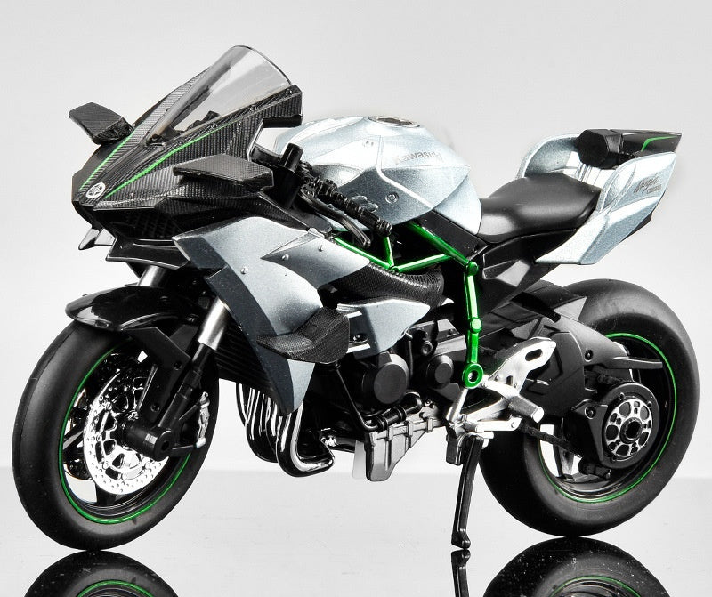 Kawasaki Ninja H2R Motorbike - 1:12 Scale - Incredibly Detailed Die-Cast Replica Collectible Motorcycle Model