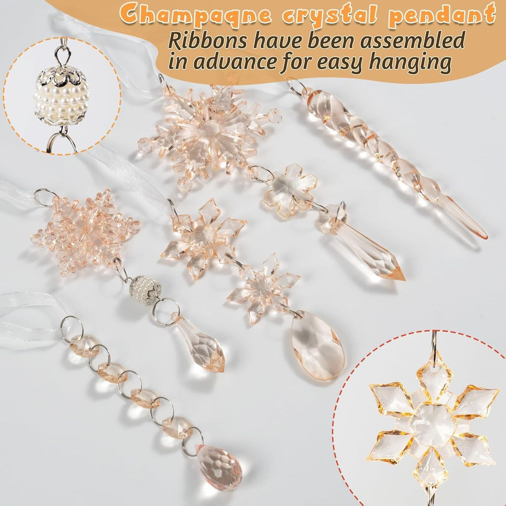 🎄Christmas snowflakes and icicle decoration ornaments❄️