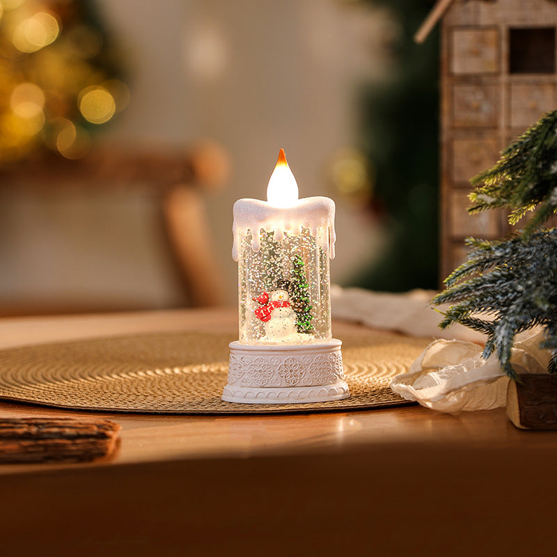 Christmas wax candle holder lamp
