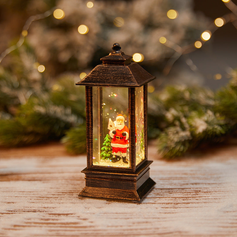 Christmas wax candle holder lamp