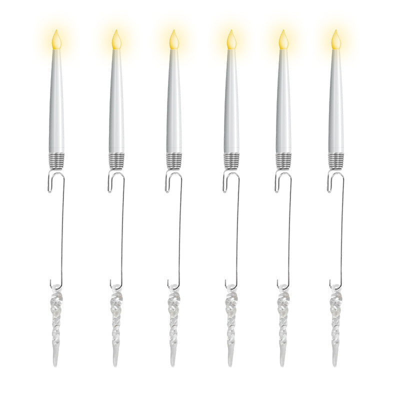 🎄Christmas Tree Led Candles with Clear Crystal Ball Hook