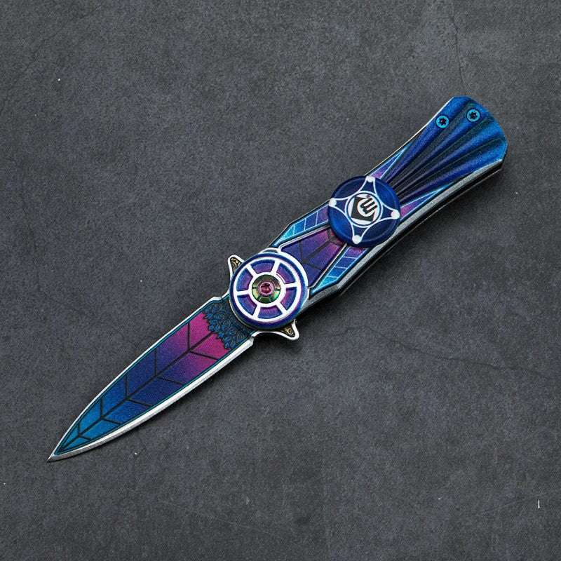 Multifunctional folding rotating knife