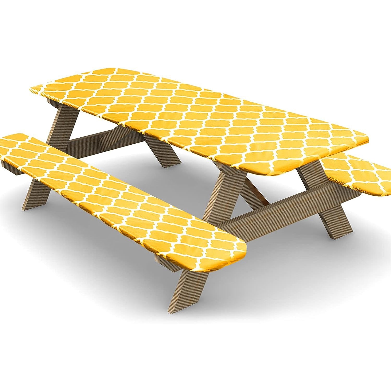 Outdoor courtyard waterproof, oil-proof and stain-proof tablecloth three-piece set