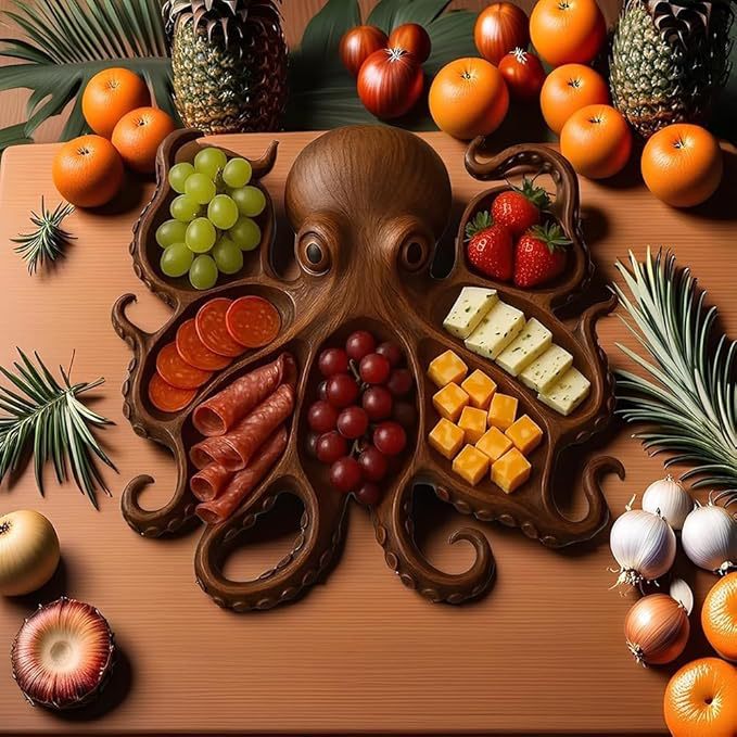 Rustic Octopus Charcuterie Platter