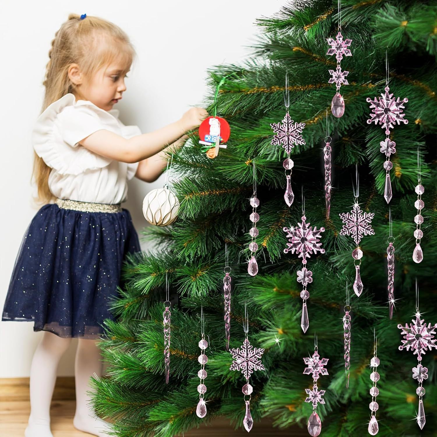 🎄Christmas snowflakes and icicle decoration ornaments❄️