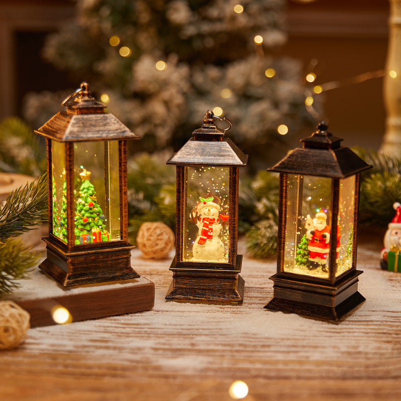 Christmas wax candle holder lamp