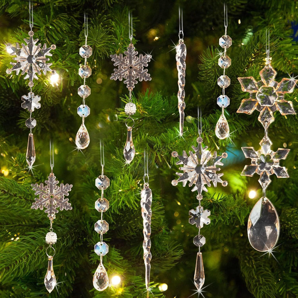 🎄Christmas snowflakes and icicle decoration ornaments❄️