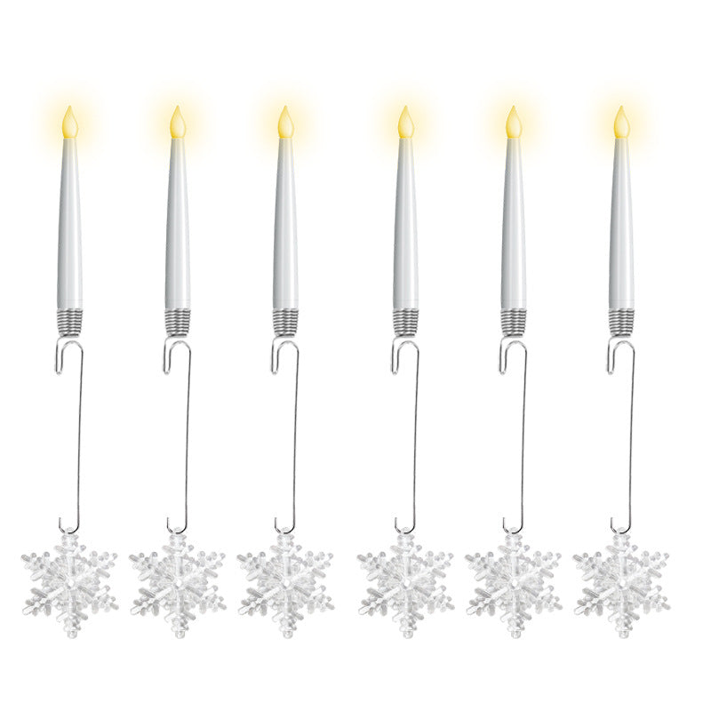 🎄Christmas Tree Led Candles with Clear Crystal Ball Hook