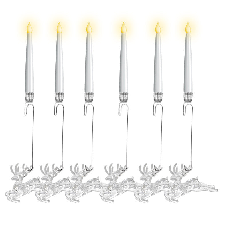 🎄Christmas Tree Led Candles with Clear Crystal Ball Hook