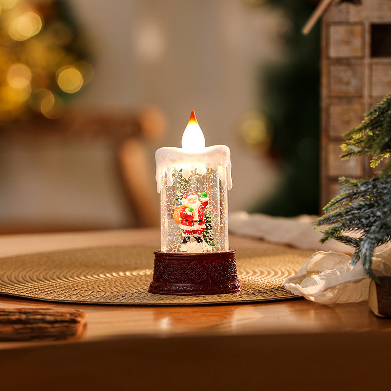 Christmas wax candle holder lamp