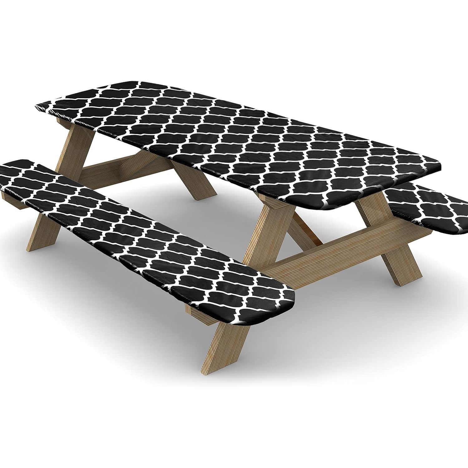 Outdoor courtyard waterproof, oil-proof and stain-proof tablecloth three-piece set