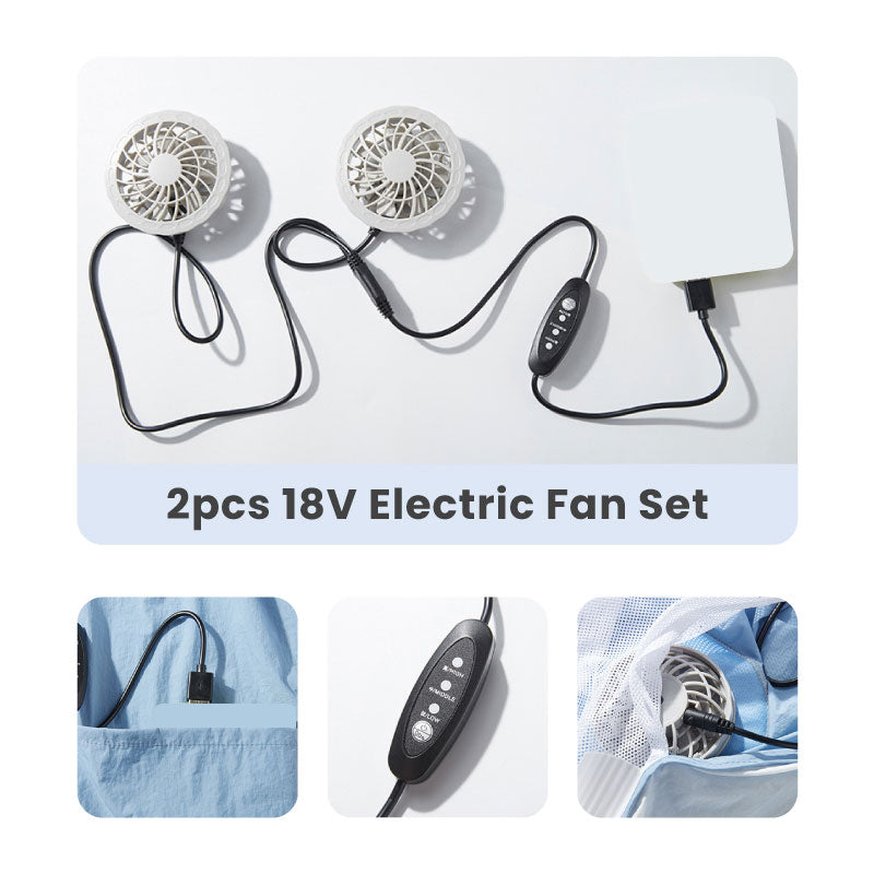 Air Cooling Vest. 2pc Fan 18V Electric Air Conditioned Vest for Hot Weather Outdoor