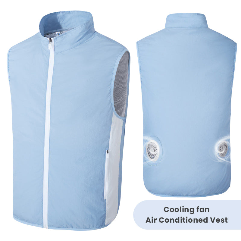 Air Cooling Vest. 2pc Fan 18V Electric Air Conditioned Vest for Hot Weather Outdoor