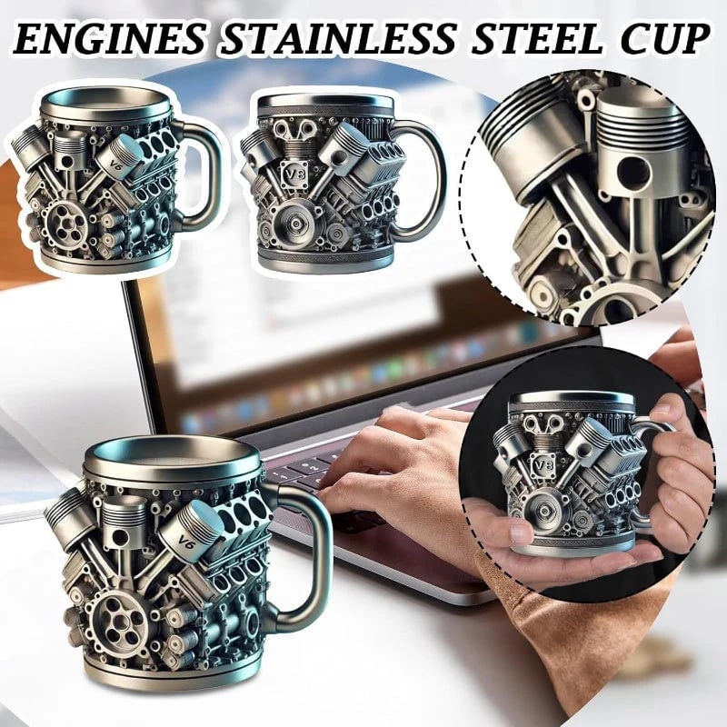 🔥Hot Sale - V8/V6 Engine Stainless Steel Cup
