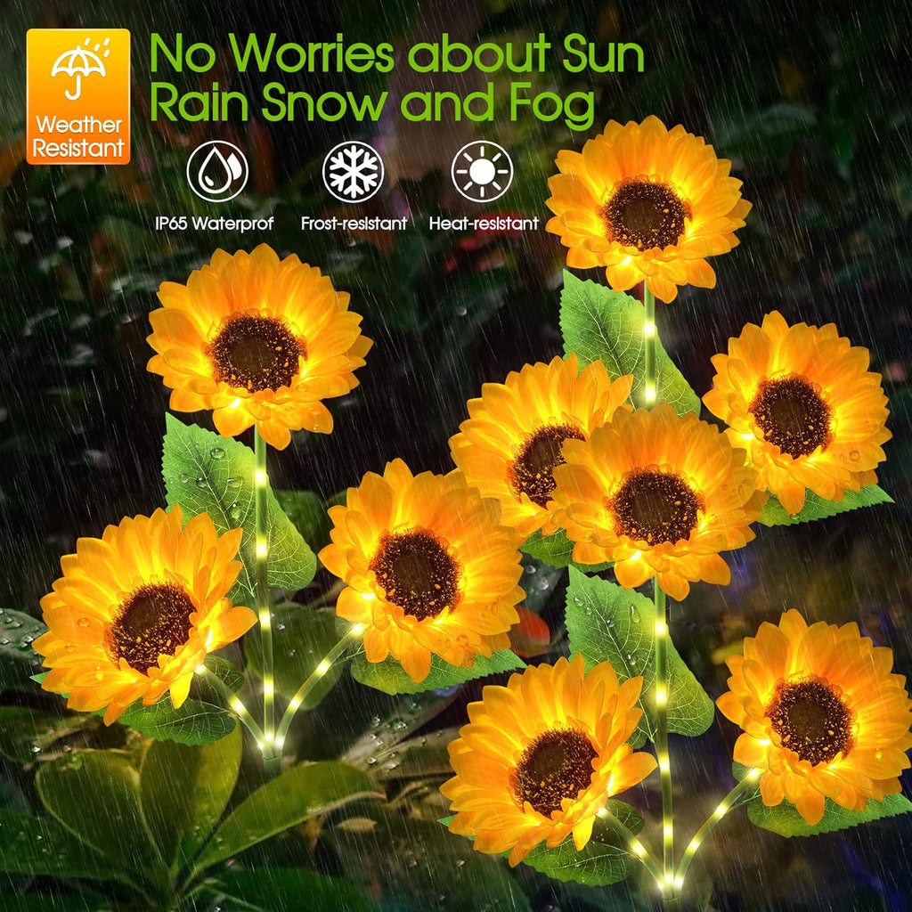 Solar Powered Sunflower Lights