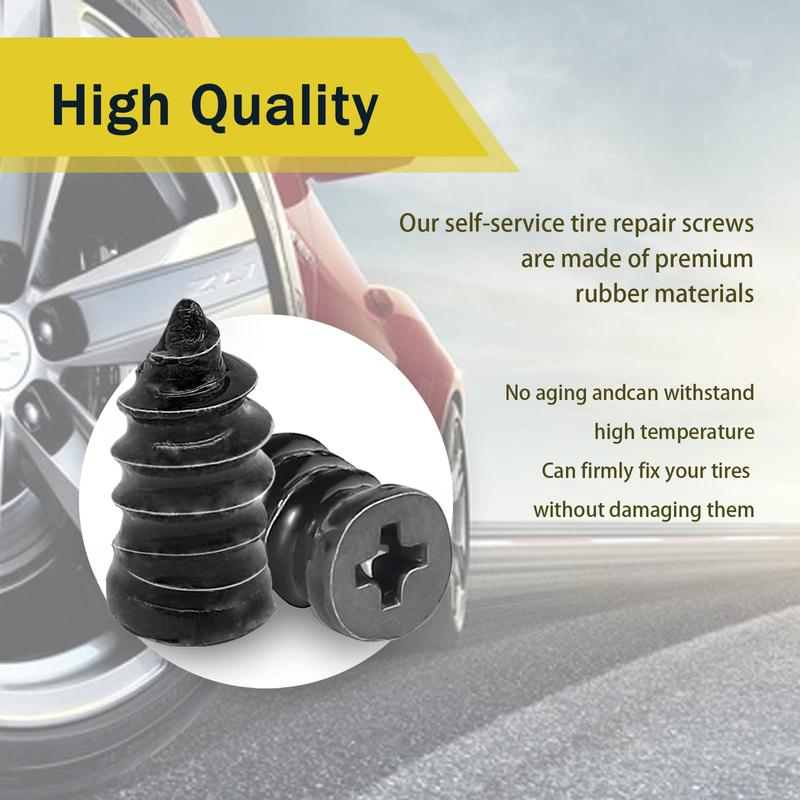 60PCS Tire Repair Rubber Nails Kit with 2 Sizes for Car/Motorcycle/Truck/Tractor