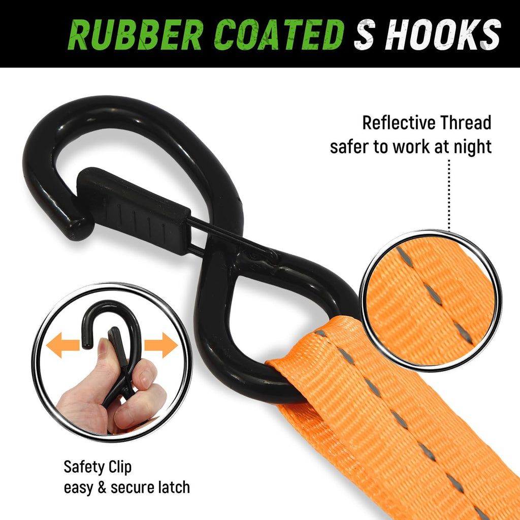 Heavy Duty Auto Self Retracting Tie Down Straps