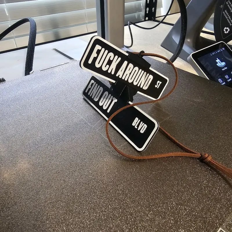 Hanging FAFO Decor Leather