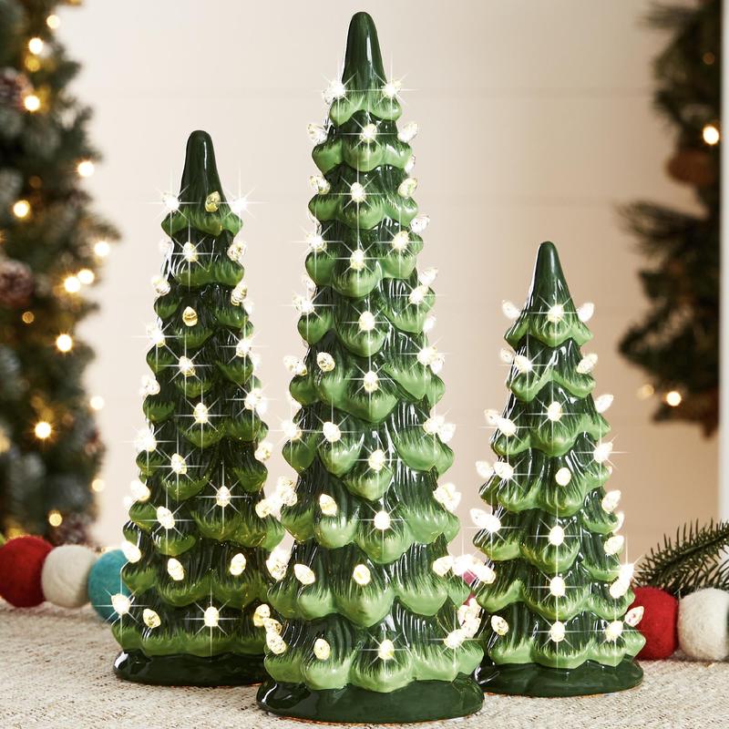 🏆Flash Sale⚡Almost Gone-💥Retro Hand-Painted Tabletop Christmas Trees🎄