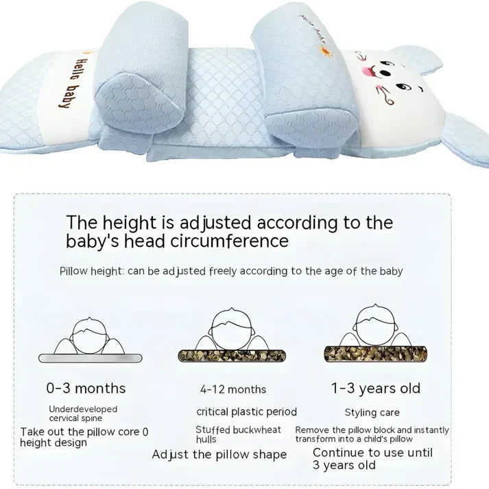🪶Soft & Comfortable Baby Head Shaping Pillow – Ergonomic 360° Head & Neck Support👩🏻‍🍼