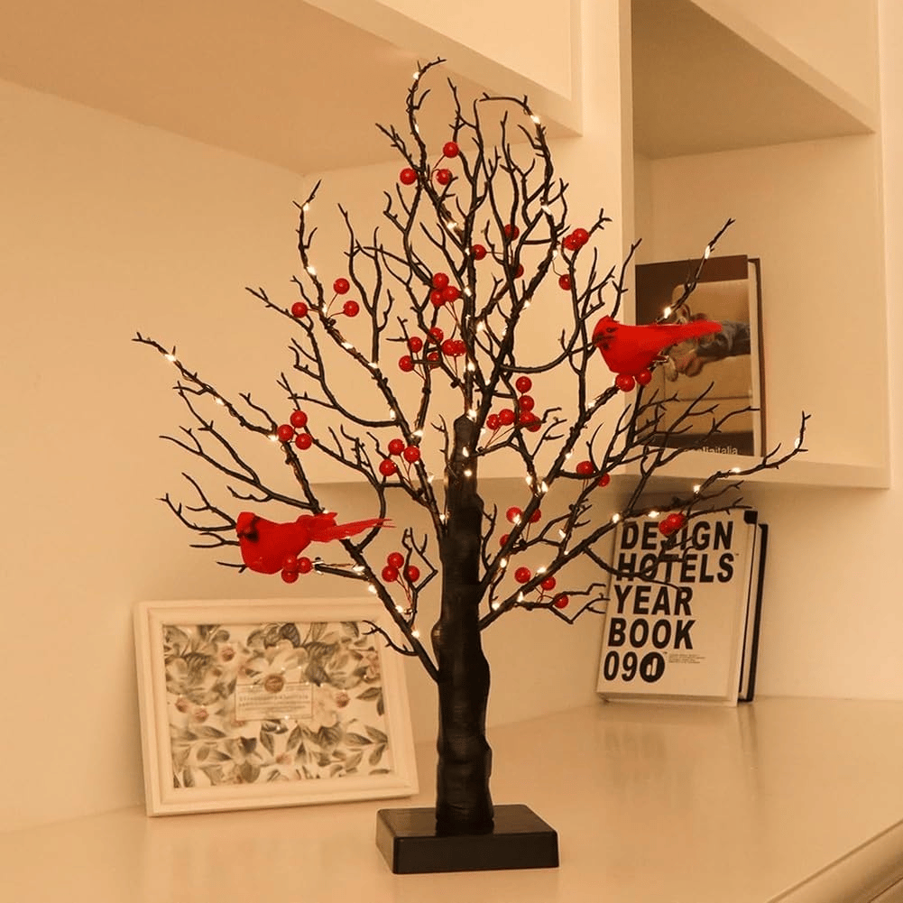 📦Buy 2 Free Shipping🛫Vintage Glowing Tree with Cardinals