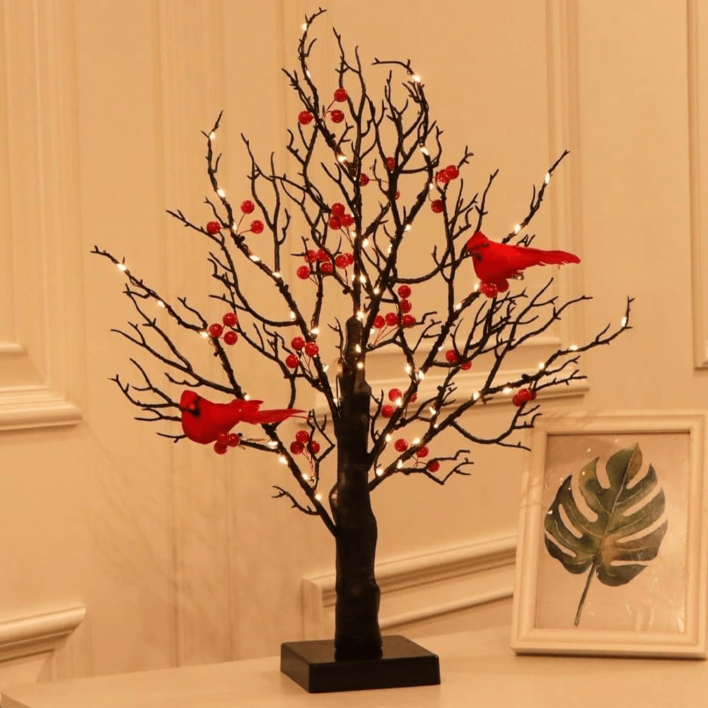📦Buy 2 Free Shipping🛫Vintage Glowing Tree with Cardinals