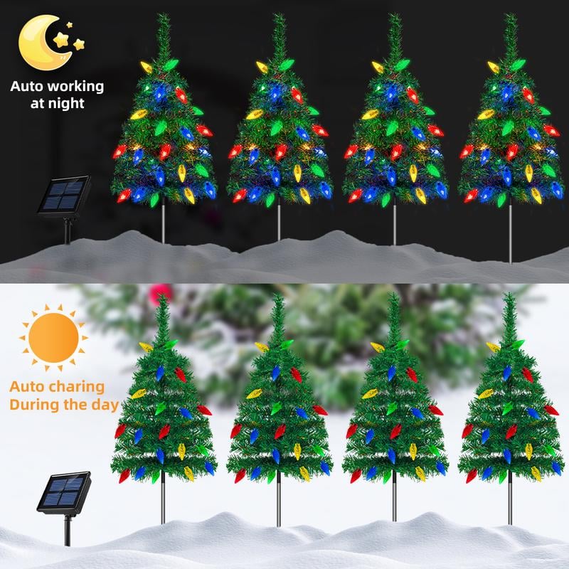 ✨Solar-powered Christmas tree with outdoor LED lights