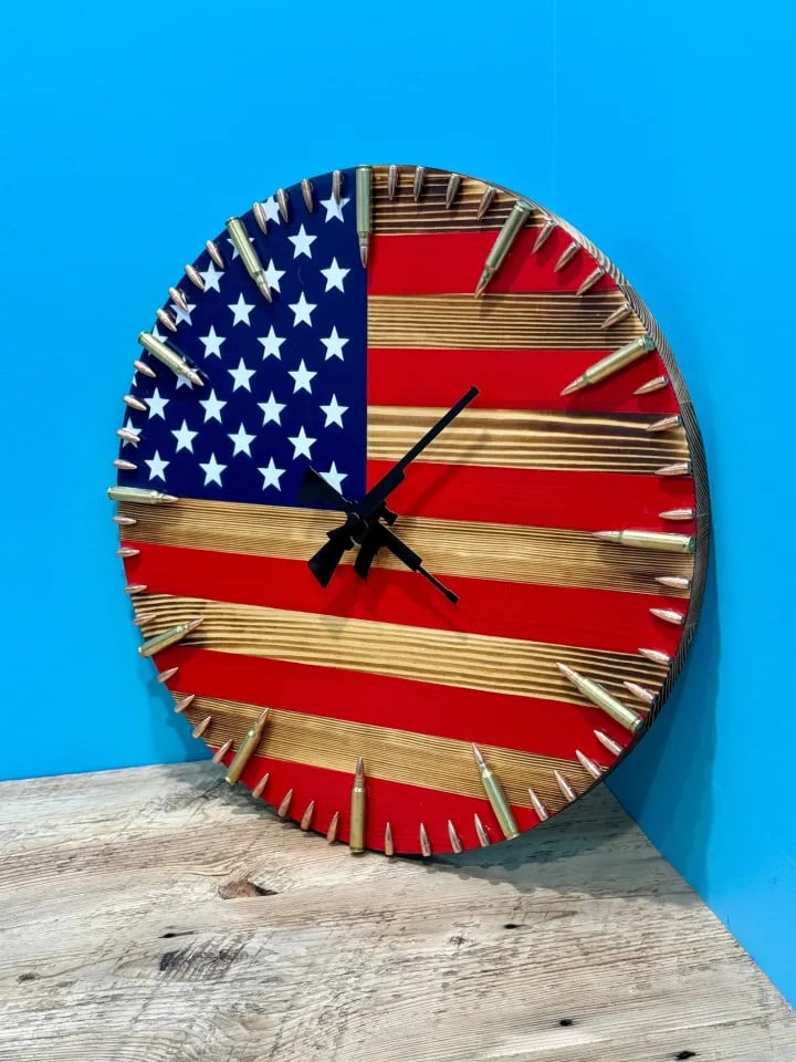 Veteran's Day Pre-Sale 60% OFF🔥Handmade Patriotic American Flag Clock