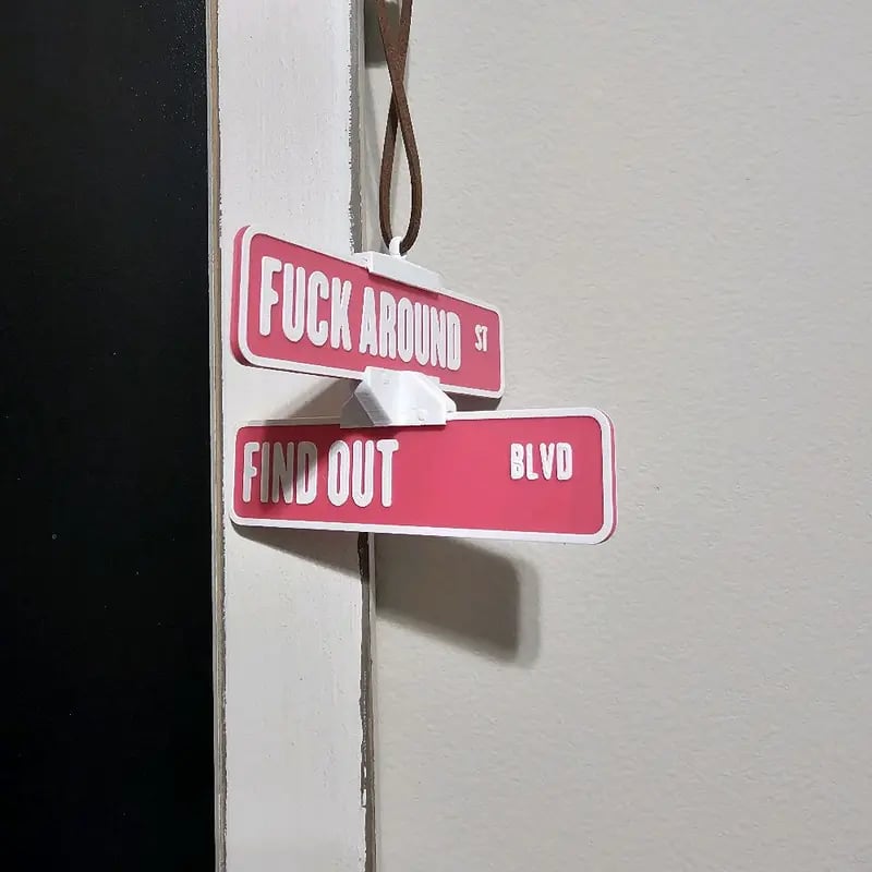 Hanging FAFO Decor Leather