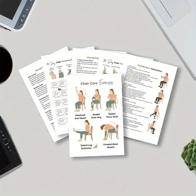 🔥Last Day Promotion 49% OFF🔥30-Day Chair Yoga Weight Loss Spiral Notebook & Exercise Guide