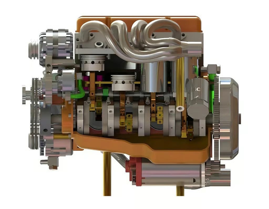 Gasoline OHV V8 Small-block Engine Model Kits