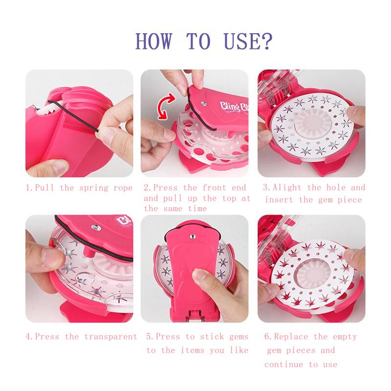 ⏰Glitter Diamond Styling Tools Hair Gemstone Styling Set✨