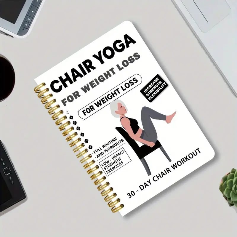 🔥Last Day Promotion 49% OFF🔥30-Day Chair Yoga Weight Loss Spiral Notebook & Exercise Guide