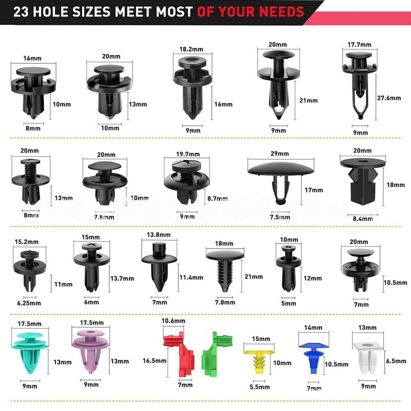 725 Push-On Retainer Clips and Snap Fasteners
