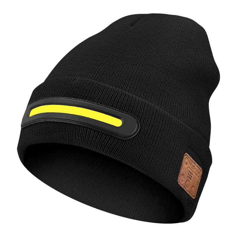 🎁Last Day Promotion 49% OFF🔥Bluetooth Beanie with Light, Unisex USB Rechargeable 4 LED Fashlight Hat with Cordless Headphones