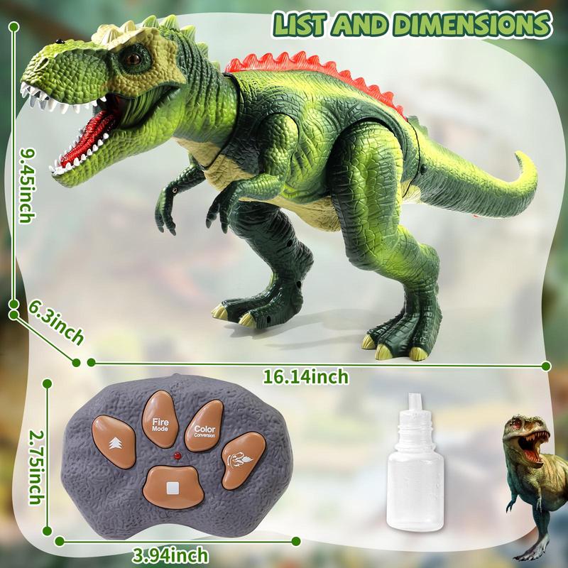 Remote Control T-Rex Dinosaur RC Dinosaur Toy for Kids with Lights