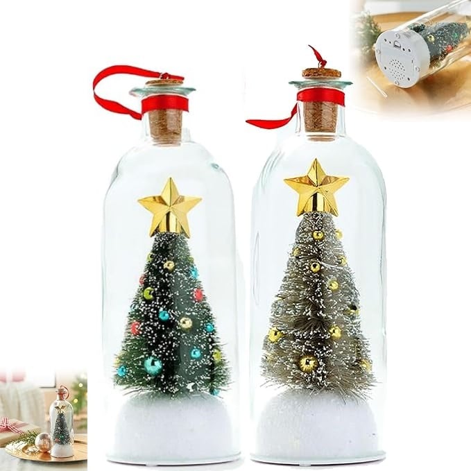 Mr. Christmas Recordable Message in a Bottle 🎄✨ Voice-Activated Holiday Keepsake