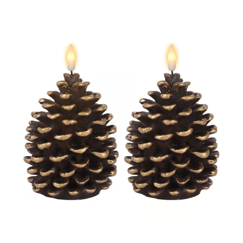 🔥Hot Sale Buy 2 Get 1 Free ✨Flameless Pinecone Candles Battery Operated