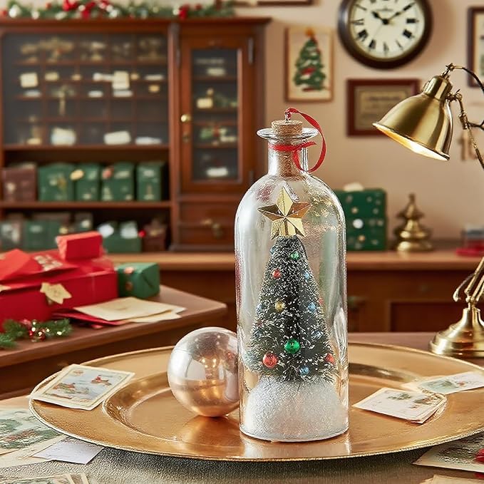 Mr. Christmas Recordable Message in a Bottle 🎄✨ Voice-Activated Holiday Keepsake