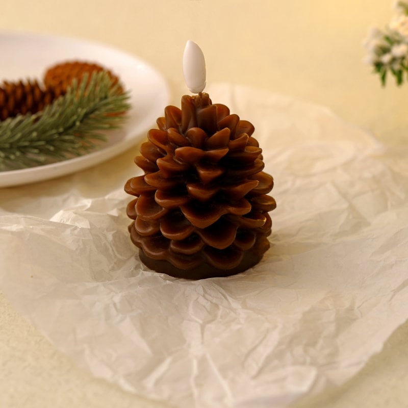 🔥Hot Sale Buy 2 Get 1 Free ✨Flameless Pinecone Candles Battery Operated
