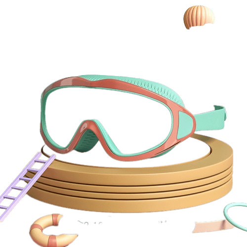 🔥HD children's large frame waterproof and anti-fog swimming goggles